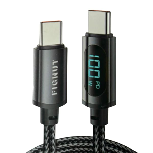 FiGNUT | USB Type C to Type C | 100W/ 1M Long | PD/QC 3.0 Fast Charging | Nylon Braided Data Cable | For, iPhone 15 Series, iPad, and SAMSUNG | Bright Grey With velcro for easy storage | (B0CRL5KMFT) Amazon Price History, Amazon Price Tracker