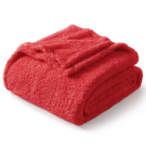 Exclusivo Mezcla Soft Fleece Queen Size Blanket for Bed Sofa Red