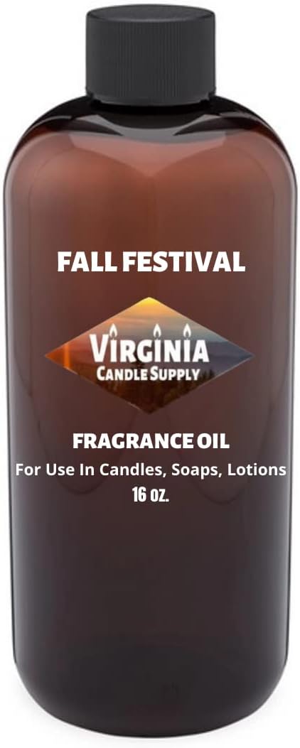 Fall Festival Fragrance Oil (16 oz Bottle) for Candle Making, Soap Making, Tart Making, Room Sprays, Lotions, Car Fresheners, Slime, Bath Bombs, Warmers…