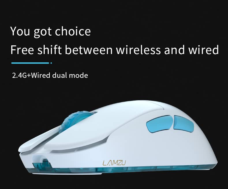 Image of Lamzu Atlantis Mini Wireless Superlight Gaming Mouse Gaming Mouse (Atlantis White)