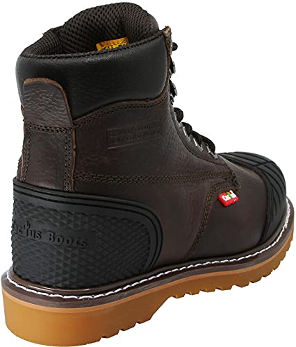 Cactus Men's 6278 6' Rubber Toe Guard Oil-Resistant Rubber Outsole Work Boot - Brown, Western Casual3