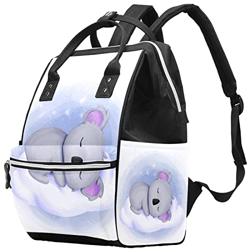 Xingruyun Mochila Para Pañales Bebe Koala Bolsa Cambiadora Para Bebé Impermeable Mochila De Viaje Multifunción Para Mamá Y Papá 27x20x36.5cm