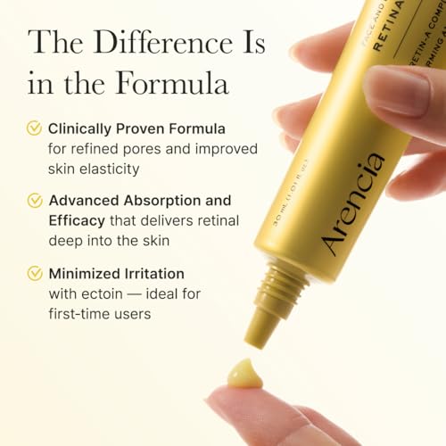 Image of Arencia Retinal Booster Shot, 2% Retinal & Caffeine Serum for Pore Tightening & Firming (Pack of 2)