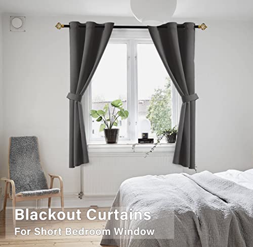 Image of Dark Gray Curtains 34 by 45 Inches Long