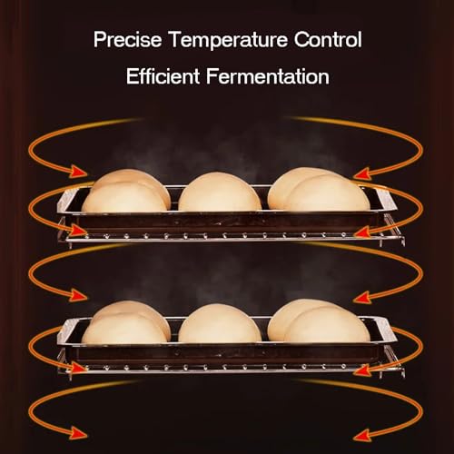 KJLYLPP 40L Electric Dough Proofer Machine, Kitchen Dough Yogurt Bread Fermentation Machine, with Humidity and Temperature Control, High Efficiency Household