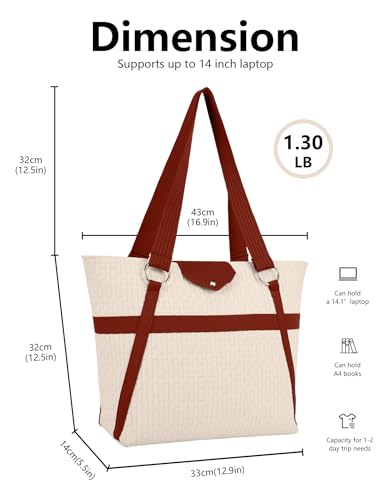 Image of Tote Bag for Women, Lightweight Handbag Bags, Shoulder Hobo Bag for Daily, Travel, School, Teacher