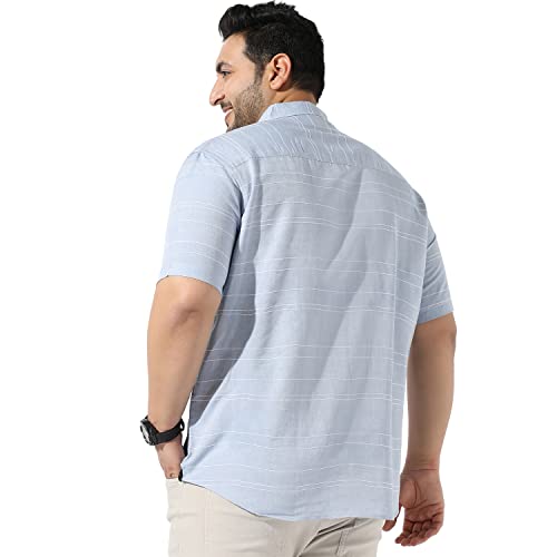 Image of Instafab Plus Men's Button Up Regular Fit Shirt for Casual Wear Modern Clothing Shirt Crafted with Regular Sleeve, Comfort Fit & High-Performance for Everyday Wear