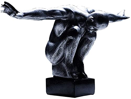CROKAI Room Decor Home Decoration Desktop Furnishings Figurine Crafts Gifts Ornaments Abstract Body Art Sculpture Statue Resin Craft Crafts Living Room Home Decor Accessories (Color : Multicolor) (Co