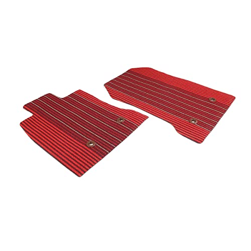 Suitable for 86 GT86 2022 / Sub@ru BRZ ZD8 2022 Silk Circle Foot Mats Stain Resistant Foot Mats All Weather Protection Foot Mats Flexible Fibre Yarn/TPE 2PCS (Red)