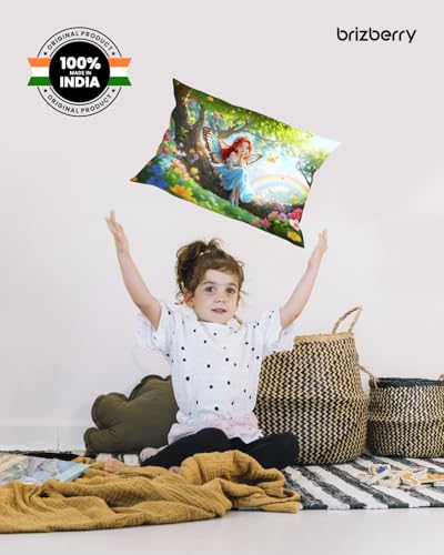 Image of Brizberry Kids Pillow Cushion with Super Soft Fabric | Animal & Cartoon Prints | 12x18 inches (Design 30)