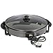 Quest 40cm Multi-Function Electric Cooker Pan with Lid/Adjustable Thermostatic Control/Non-Stick Aluminium Electric Frying Pan / 40 x 40cm Surface/Detachable Power Cable for Serving