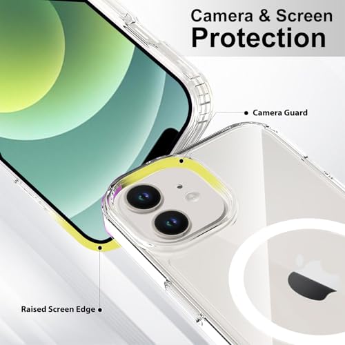 Image of FanTEK Phone Case Compatible with iPhone 12 & iPhone 12 Pro 6.1 Inch, Magnetic Case Clear Protective Bumper Hard Back Cover