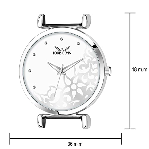 Image of LOUIS DEVIN Women's Analog Wrist Watch with Stainless Steel Chain | LD-L157