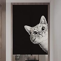 猫柄のれん ロング 暖簾80x150cm ネコ　かわいい 間仕切り猫雑貨 r2310230450.jpg