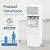 ICEVOKE 3-in-1 Top-Loading Water Dispenser with Ice Maker, Hot and Cold Water Cooler for 3 or 5 Gallon Bottle, Includes Child Safety Lock & Nightlight, Water and Ice Dispenser for Home, Office, White