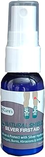 Natural Shield Silver Liquid Bandage Spray with Healing Hydrosol - Sting-Free Skin Protection for Cuts, Burns & Scrapes - USA Made First Aid- Flex Seal Creates Protective Layer
