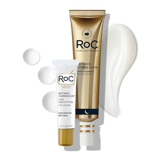 RoC Retinol Value Set Duo, Deep Wrinkle Anti-Aging Night Face Cream + Retinol Correxion Daily Eye Cream, Under Eye Cream for Dark Circles & Puffiness, Moisturizer for Deep Set Wrinkles (Packaging May Vary)