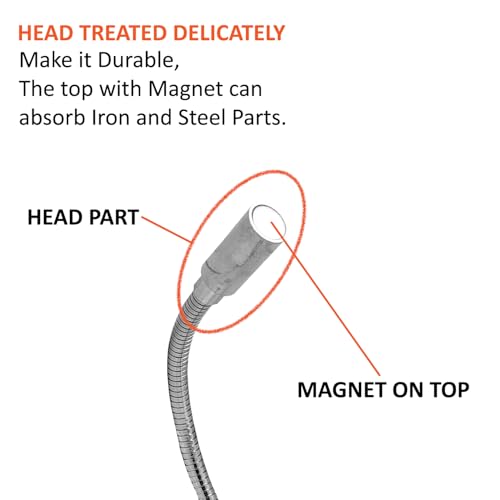 Image of Harden 24 inch (60cm) Flexible Magnetic Pickup Tool Capacity 2.5kg - 660245 | High-Power Magnet | Bendable Hose | Reaches Narrow Corners | For Car, Home & Machine Use | Retrieves Nails & Screws