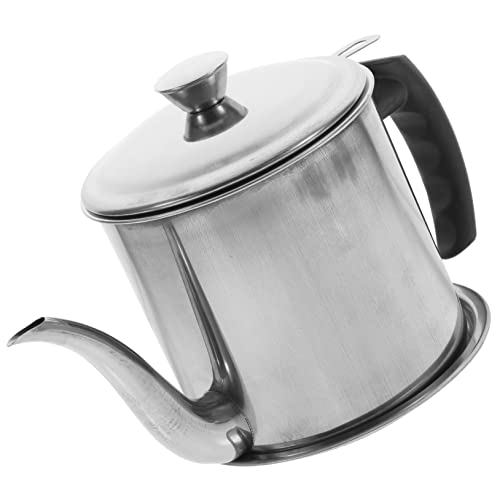 POPETPOP Edelstahltopf Mit Sieb Für Ölfilter Geeignet Zum Filtern Von Saft Und Suppe Als Ölabscheider Oder Behälter Für Küche Einfache Trennung Und Reinigung