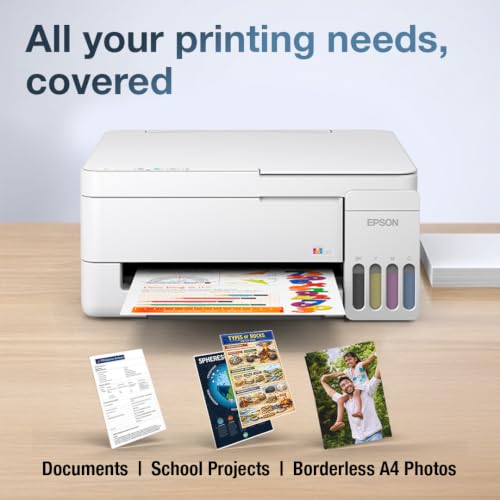 Image of Epson EcoTank L3315 All-in-One InkTank A4 Colour Printer, Scanner, Copier for Home & Office, 5760x1440dpi Resolution, Low Printing Cost at just 9 Paise per Black Print and 33 Paise per Colour Print