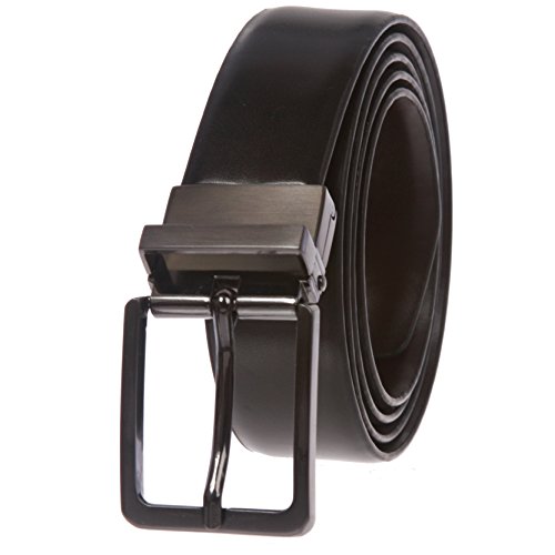Men's Cut-to-Fit Black or Brown Reversible Dress Belt, Black/Brown | custom: up to 42