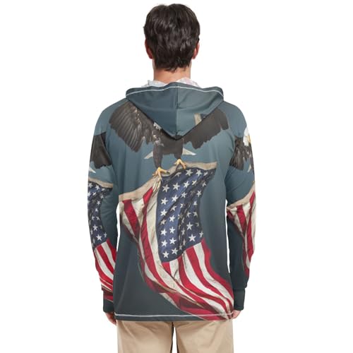 Men's UPF 50+ Sun Protection Hoodie Shirt with Long Sleeve SPF Fishing Outdoor UV Protection Lightweight Shirts3