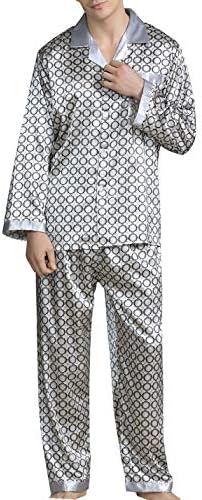 Amazon.com: PUWEI - Pijama de seda para hombre de manga larga con estampado  clásico de seda : Ropa, Zapatos y Joyería