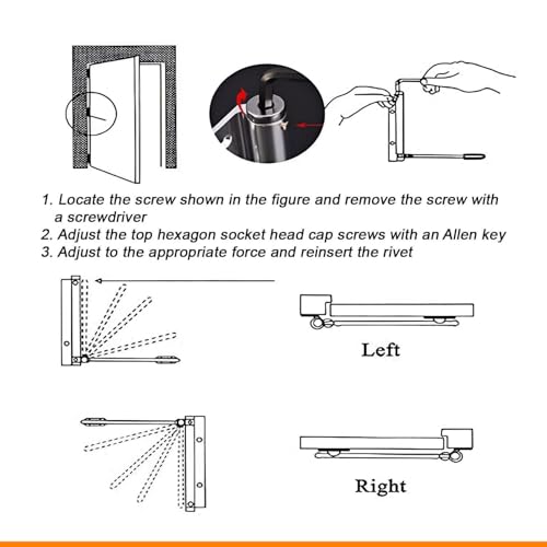 Image of VOLO Pack of 1 Spring Based Door Closer - Automatic Self Closing Stainless Steel Door Closer for Aluminium and PVC Doors up to 30 kg | Silver