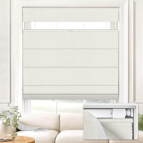 UNISHADES No Drill Top Down Bottom Up Roman Shades 2064in Natural