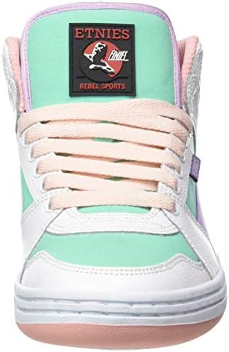 Etnies Women's MC Rap HIGH W's Skate Shoe, White/Green, 5 | Image 1