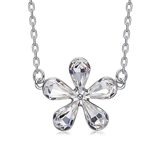 Pendentif fleur cristaux pour femme cadeau idéal bijoux fins