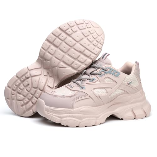 Image of Nutropa Steel Toe Boots for Men, Lightweight Safety Work Shoes, Comfortable Breathable Composite Toe Boots Slip-Resistant Indestructible Shoes