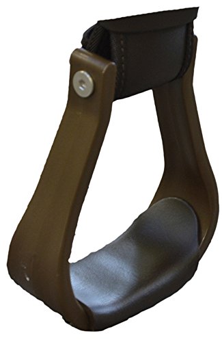 Wintec Plastic Stirrups w/Leather Foot Pad Brown