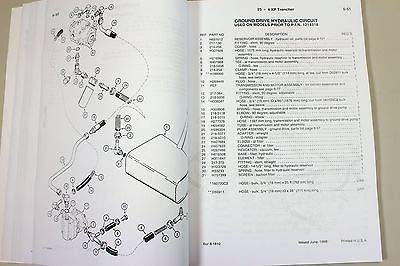 Parts Catalog Manual For J I Case 25 + 4 Xp Trencher 25+4 Exploded Views Assembly