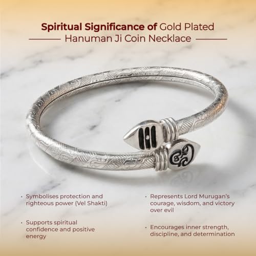 Image of Divine Hindu Premium Vel Murugan Kada | Traditional Design Authentic Spiritual Kada for Men