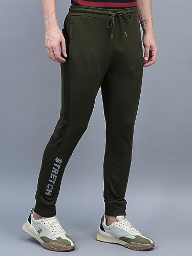 Image of Force NXT Black Jogger for Men Pack of 1 | Men's Dry Fit Active Wear Pants | Stretchable Lowers with Zipper Pockets | Anti Odour Jogger Pant for Gym, Yoga and Sports