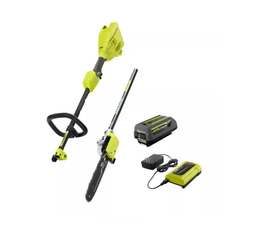 CUSHYBITE 40V Expand-It Powerhead Kit with Pole Saw, Battery, and Charger