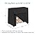 SunPatio Outdoor Firewood Cover for 4-Feet Log Rack, Heavy Duty Waterproof Firewood Rack Cover 50 Inch, Fade & UV Resistant Small Log Rack Cover with Fastening Straps, All Weather Protection, Black