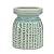 Stonebriar Decorative Textured Pale Ocean Ceramic Pillar Candle Holder, Coastal Home Decor Accents, Beach Inspired Design for the Living Room, Bathroom, or Bedroom of your Seaside Cottage Decor