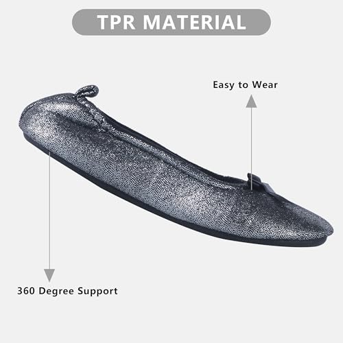Women's Lightweight Ballet Flats with Moisture-Wicking Polyester Lining and Non-Slip Suede Sole for Indoor Dancing Comfort4