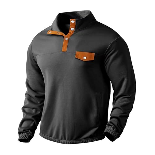 Pull col roulé chaud homme PRIVIMIX sweat boutonné manches longues isolant