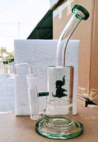 Mosi Mimi Bong - Bong de cristal para animales (forma de pulpo), diseño de panal de abeja, color verde