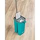 Beldray AntiBac Flachkopf Mop & Eimer - 5 Liter, integrierte Auswringfunktion, integrierte Fußstütze, 180° Schwenkkopf, 2 extra Wischpads inklusive, kompaktes Design, Slimline Kopf, Vinyl/Fliesen
