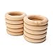 TOOGOO 20pzs/Lote Anillo aro arandela de Madera 55mm Anillo de denticion Natural