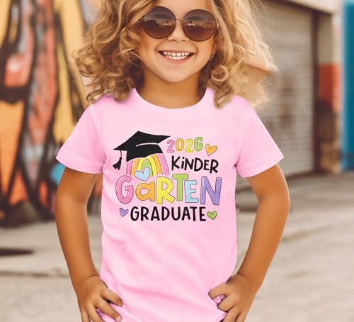 Image of Kindergarten Graduation Shirt for Girl: Last Day of School Shirt Kids 2026 Preschool Graduation Gift Tee Top