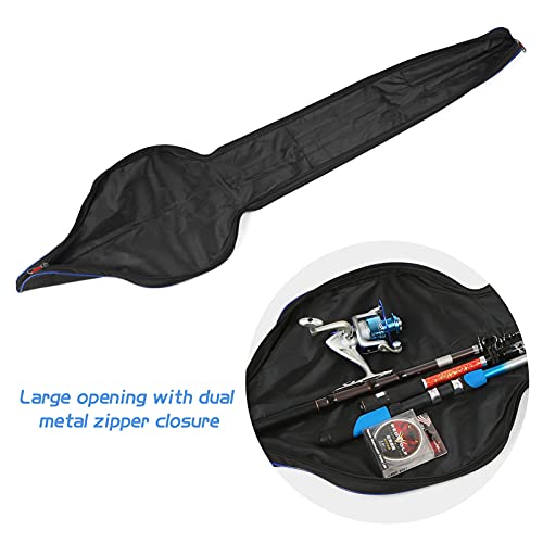 Lixada Tackle Storage Bags 63 inch / 160cm portable fishing rod bag with handle and shoulder strap, foldable fishing rod rack large capacity fishing rod storage bag - Image 4