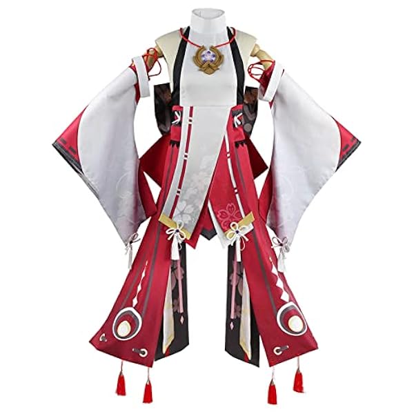 BAIHAO Genshin Impact Yae Miko Cosplay Kostuum Guuji Yae Fancy Outfits Volledige Set Unifrom Jurk Kostuums Hoofddeksels Amulet Guuji Yae Game Suits
