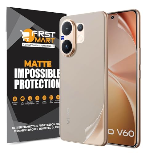 Image of FIRST MART Front and Back Matte Screen Protector for Vivo V60 / Vivo V60E with Installation Kit | TPU Anti-Glare Membrane, Fingerprint Working, Bubble-Free| Edge to Edge Coverage
