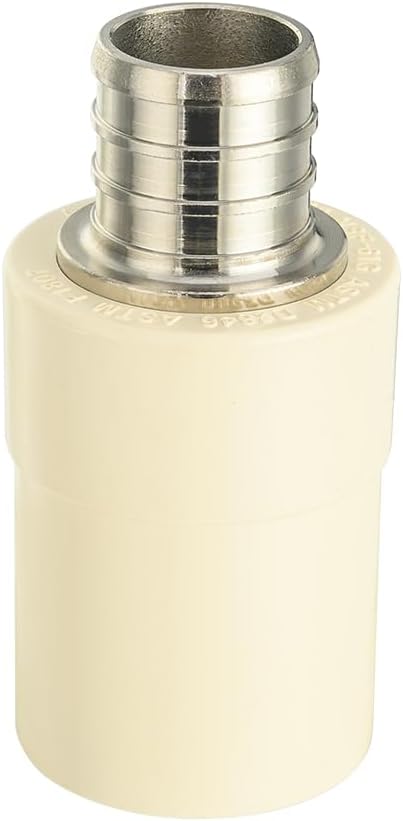 (Pack of 10) EFIELD 3/4" Pex x 3/4" CPVC Transition Coupling Barb Crimp Brass Fittings For Pex and CPVC Tube Connection,(PEX1807342)