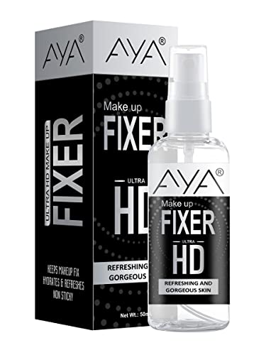 AYA Long lasting Misty Finish Professional Makeup Fixer Spray for Face makeup | Light weight, quick dry makeup Setting spray |50 ML|